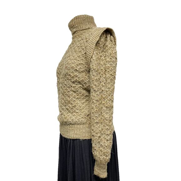 Vintage Contempo Casuals Womens Size M Brown Knit Turtleneck Sweater - Picture 2 of 7